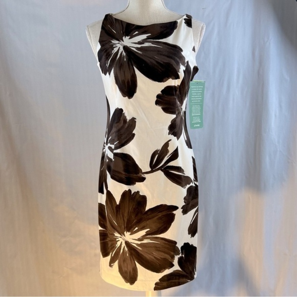 Jones New York Black and White Floral Dress